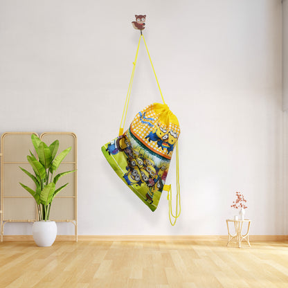 Wukusy small Dori bag for kids, a colorful drawstring haversack backpack ideal for parties and gift exchanges.
