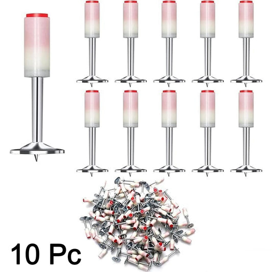 Set of 10 Wukusy round steel nails for gun-nailers, suitable for home improvement projects and DIY repairs.