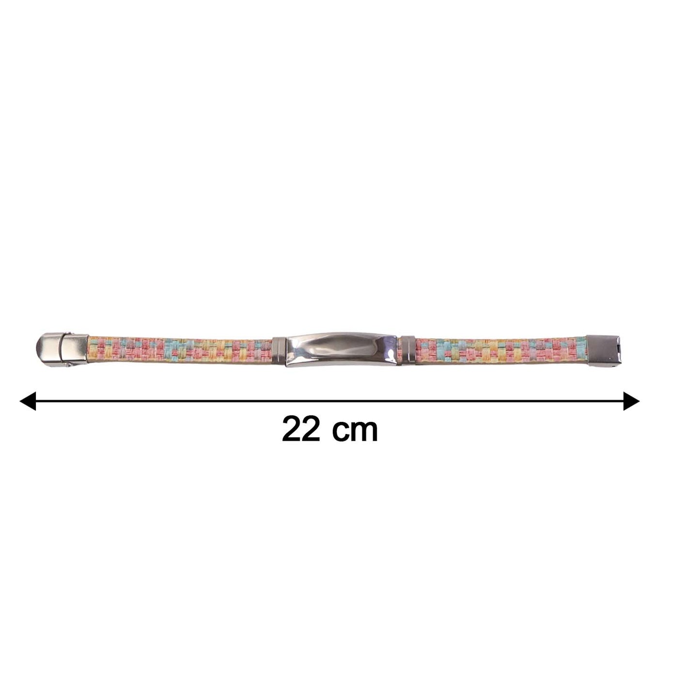 Wukusy premium fancy wrist bracelet with multicolor woven design, featuring intricate patterns and vibrant colors.
