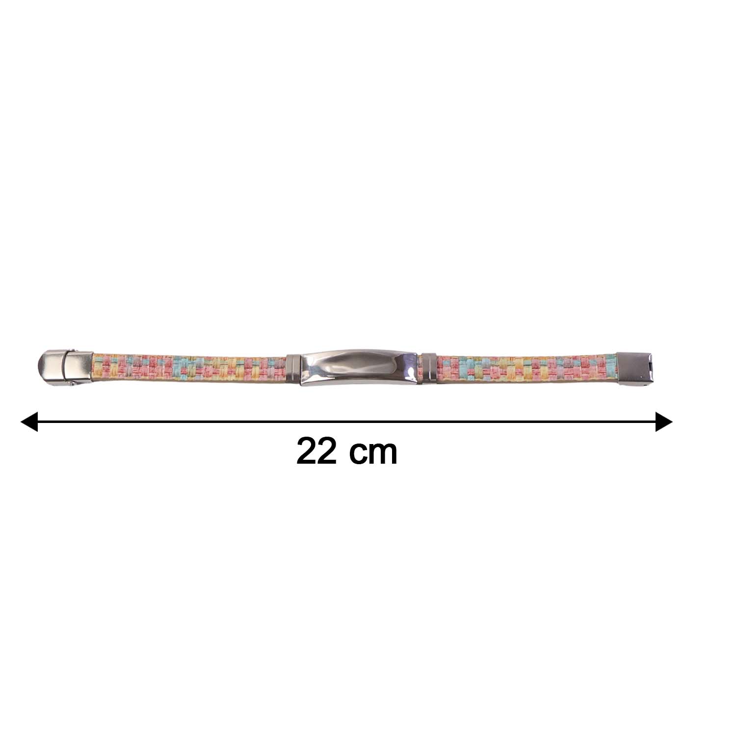 Wukusy premium fancy wrist bracelet with multicolor woven design, featuring intricate patterns and vibrant colors.
