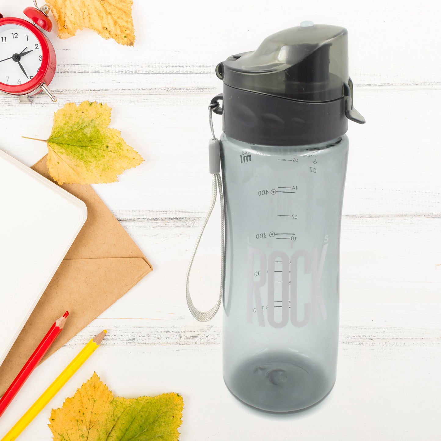 Wukusy 7330 plastic water bottle with carry case, leak-proof BPA-free bottle for gym, travel, children, and daily hydration.