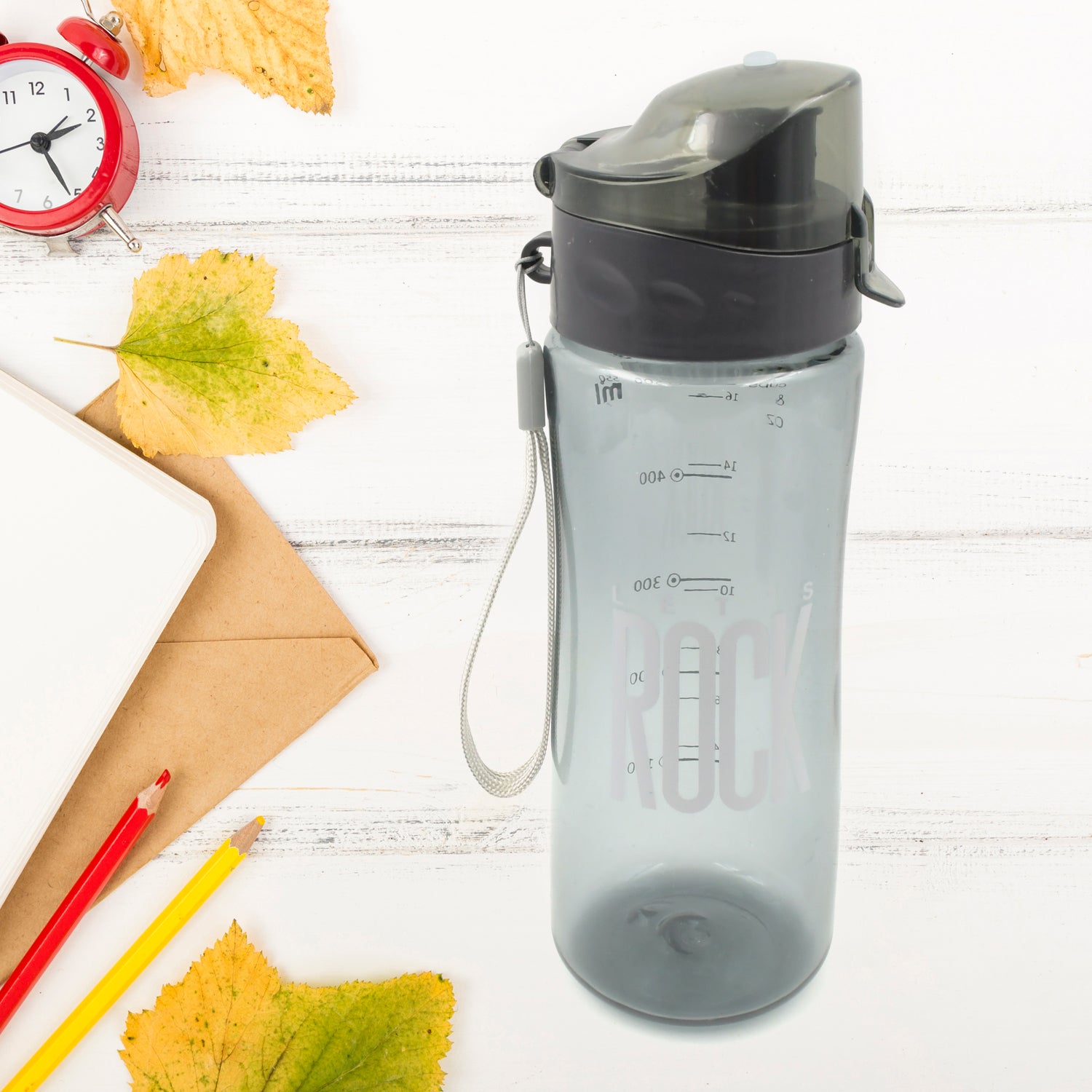 Wukusy 7330 plastic water bottle with carry case, leak-proof BPA-free bottle for gym, travel, children, and daily hydration.