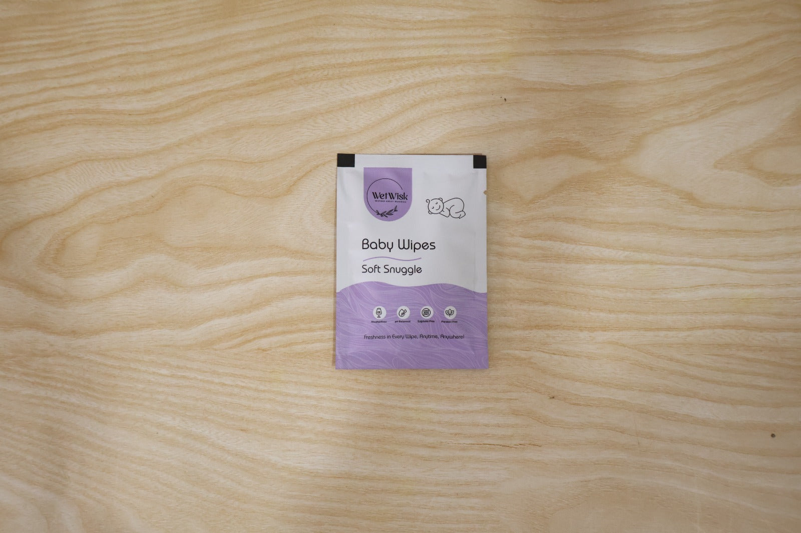 Soft Snuggles Baby Wet Wipes by Wukusy showing a pack of gentle, soft cleansing wipes for babies and kids.