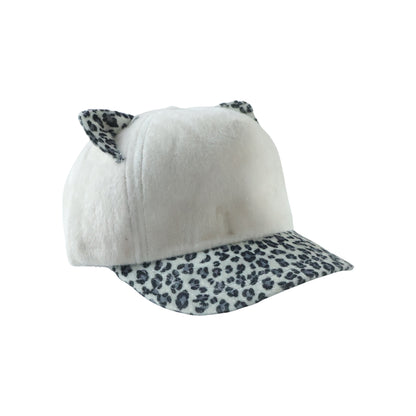 Wukusy stylish women's cat ear designer cap with playful cat ear details, perfect for girls and women.
