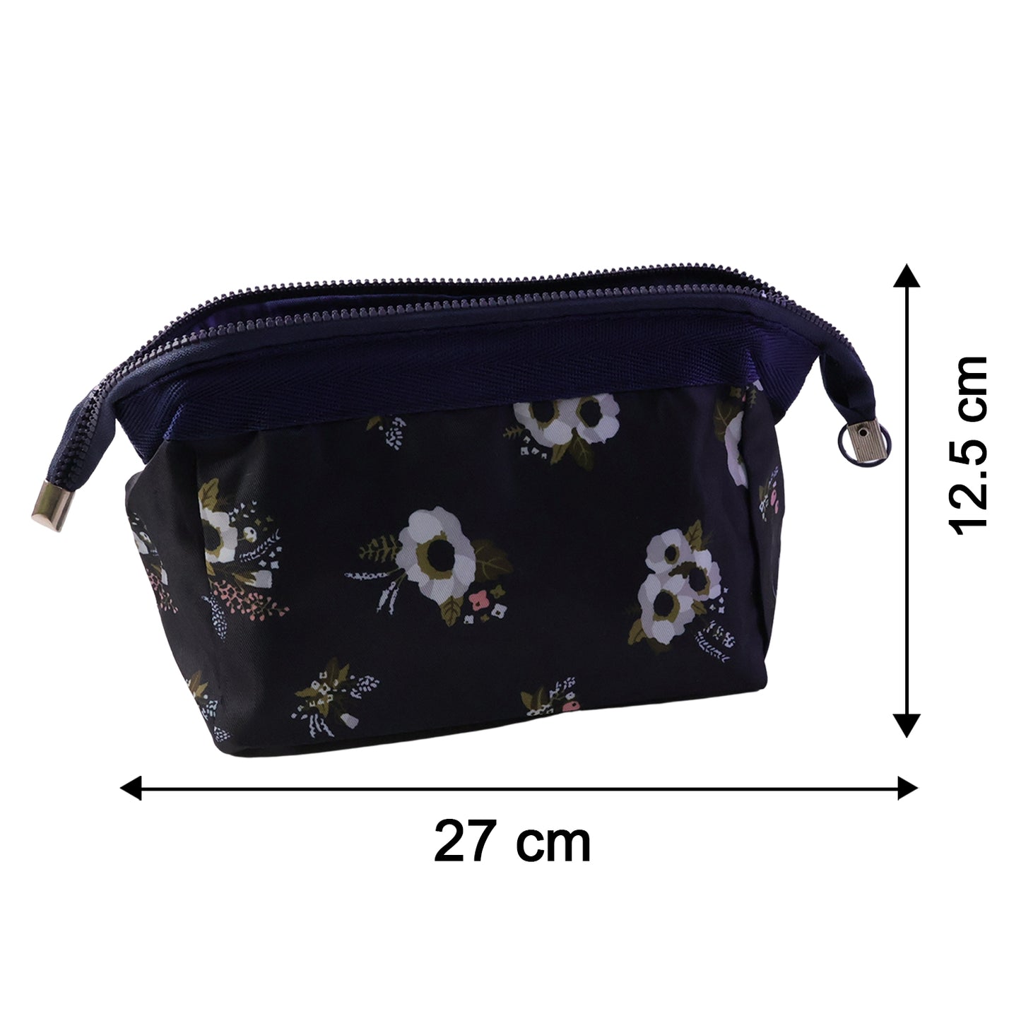 Wukusy stylish multipurpose cosmetic storage pouch bag, 18x12 cm, with compartments for makeup and toiletries.