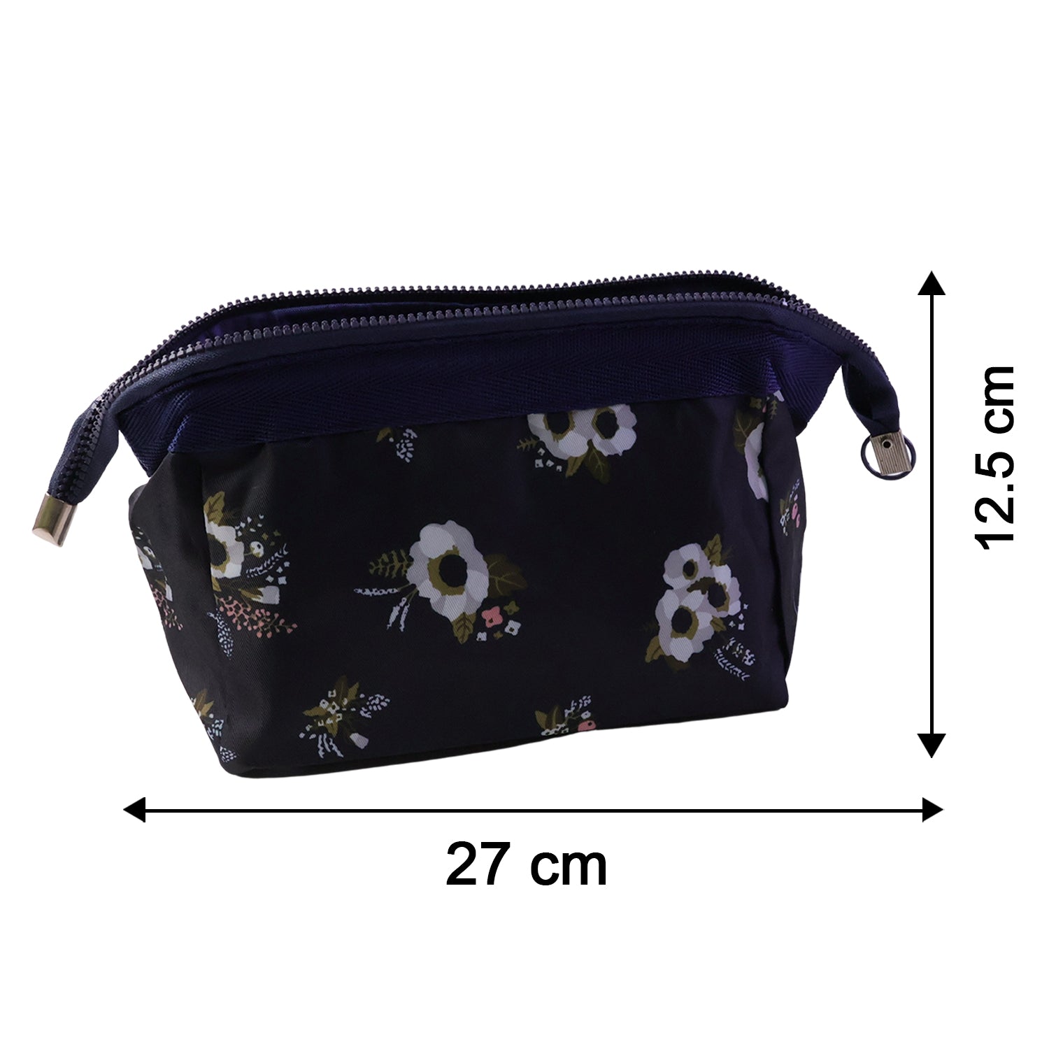 Wukusy stylish multipurpose cosmetic storage pouch bag, 18x12 cm, with compartments for makeup and toiletries.