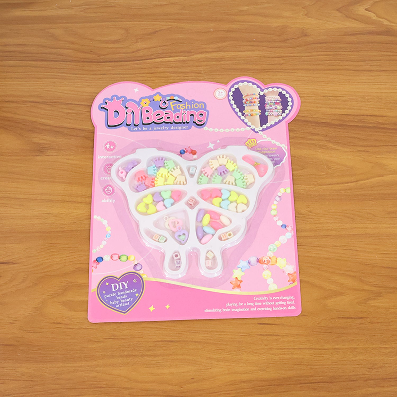 Wukusy DIY fashion beading jewelry making kit with colorful beads and tools for creating custom jewelry pieces.