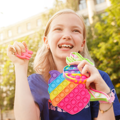 Wukusy Ice Cream Softy Fidget Toy with silicone push bubbles, BPA-free sensory toy for stress relief and autism calming.