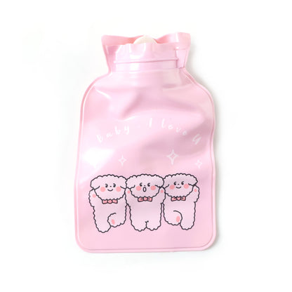 Cute printed mini water bag from Wukusy, 15x9 cm, designed for hot and cold applications with colorful pattern.