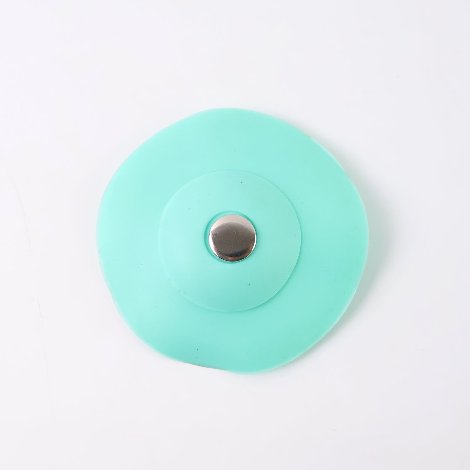 Creative Wukusy 2-in-1 light green silicone sewer sink sealer cover with multicolored drainer for kitchen and bathroom use