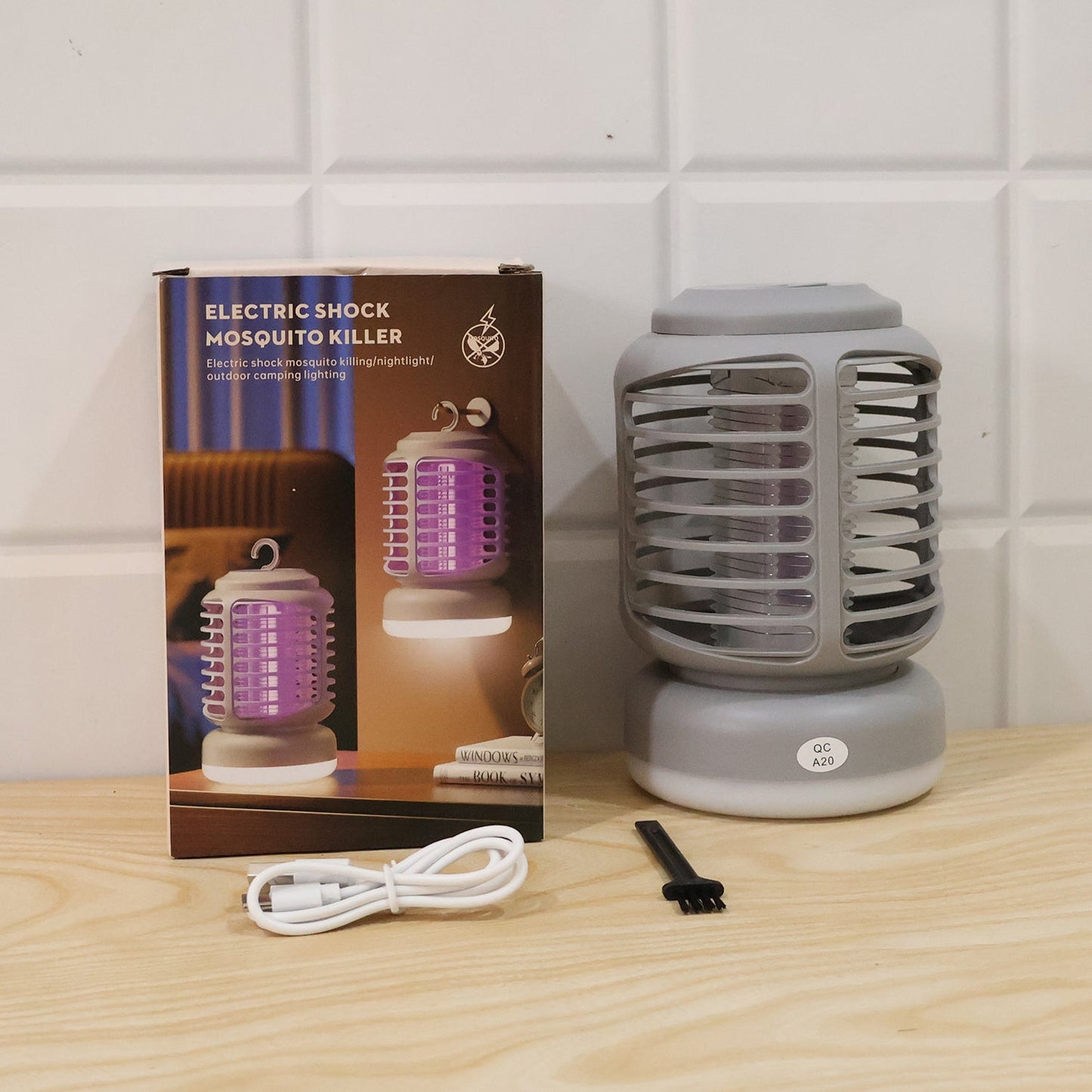 Wukusy electric mosquito killer lamp with LED light, rechargeable UV, and a sleek design for indoor insect control.