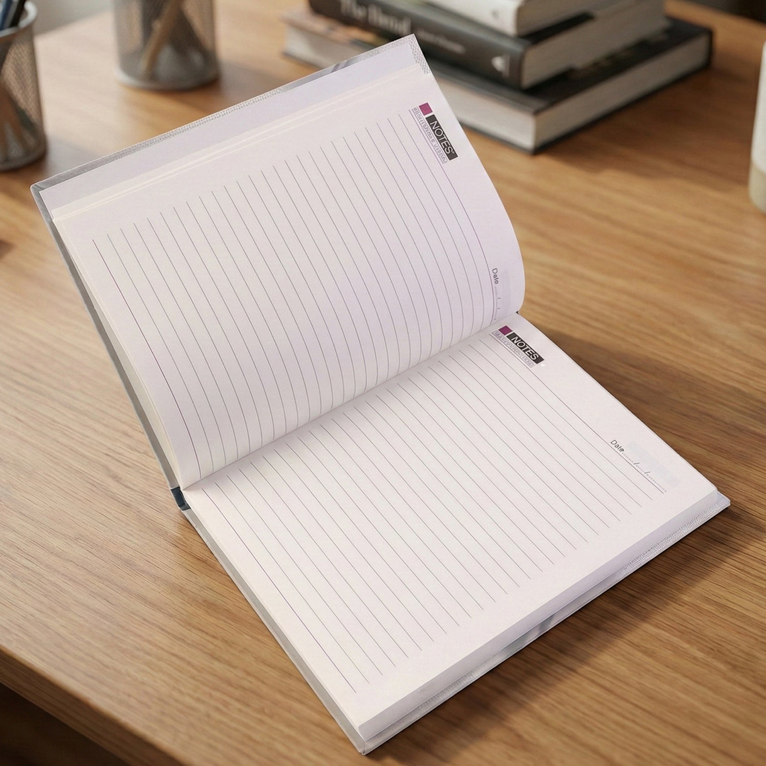 Wukusy hardbound ruled notebook with 100 pages, 240x180mm, featuring a sturdy cover and lined pages for writing and note-taking.