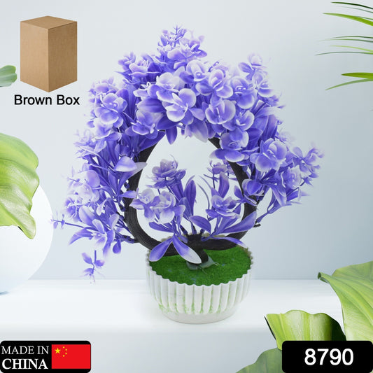 Artificial wild flower plant in a cute pot, ideal for home, office, or balcony decor, by Wukusy.