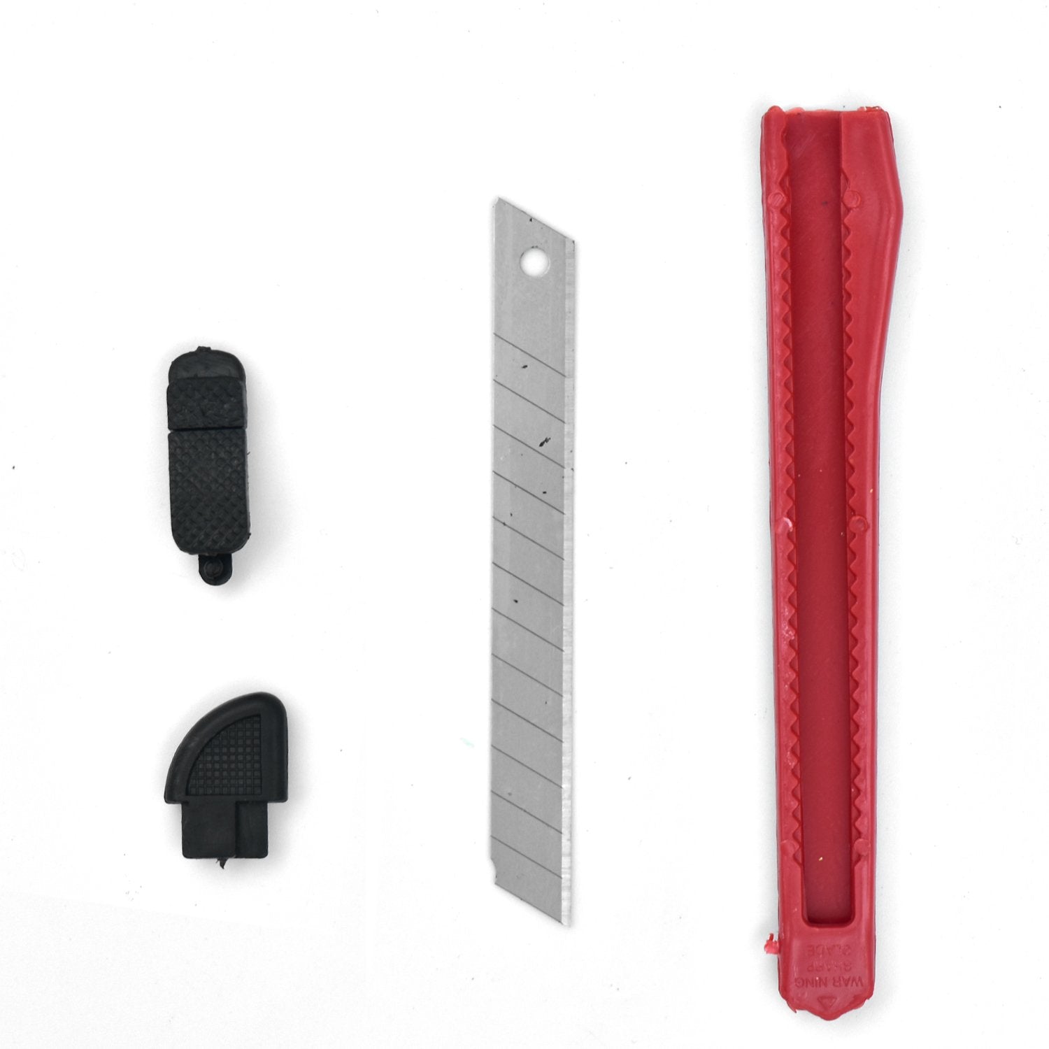 Wukusy 12-piece paper cutter set with standard quality knives, ideal for office use, featuring safety handles and sharp blades.