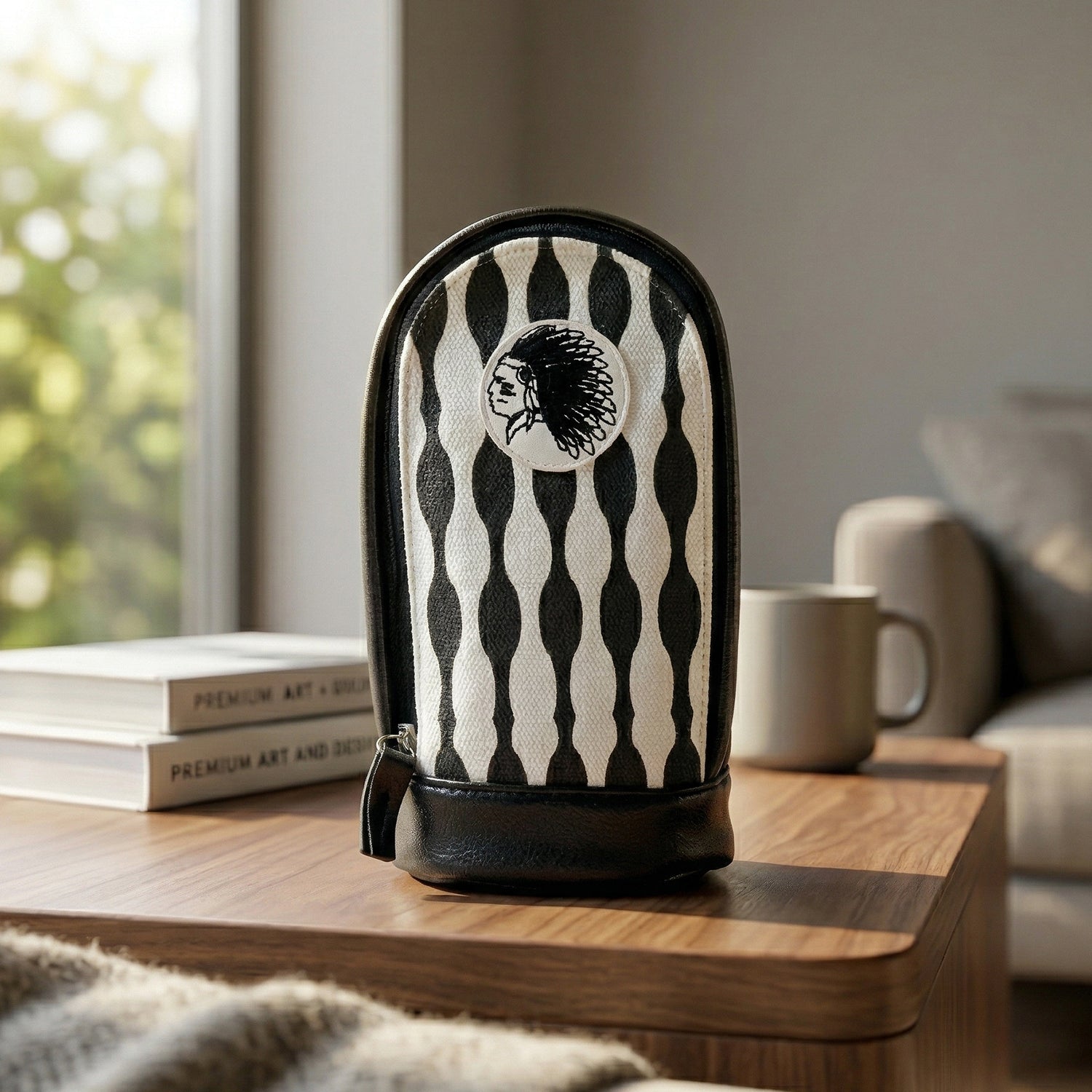 Wukusy stylish hard base zipper pencil pouch with a sleek design, perfect for organizing pens and stationery.