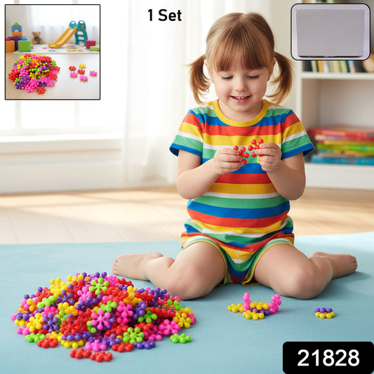 Colorful DIY building blocks toy for kids by Wukusy, featuring a creative puzzle set with various vibrant, interlocking pieces.