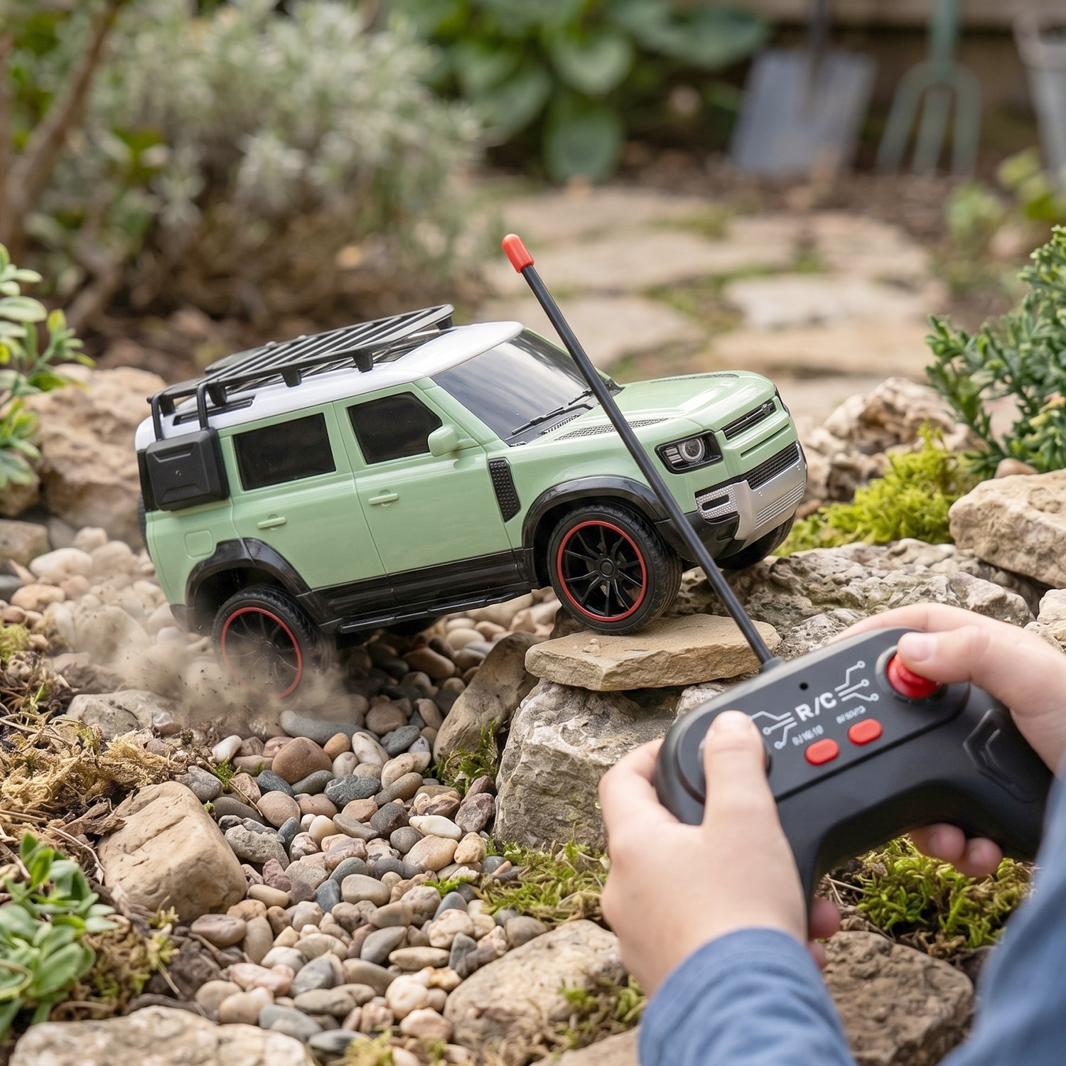 Wukusy high-speed remote control racing car toy for kids, featuring colorful design and sleek body for exciting play.