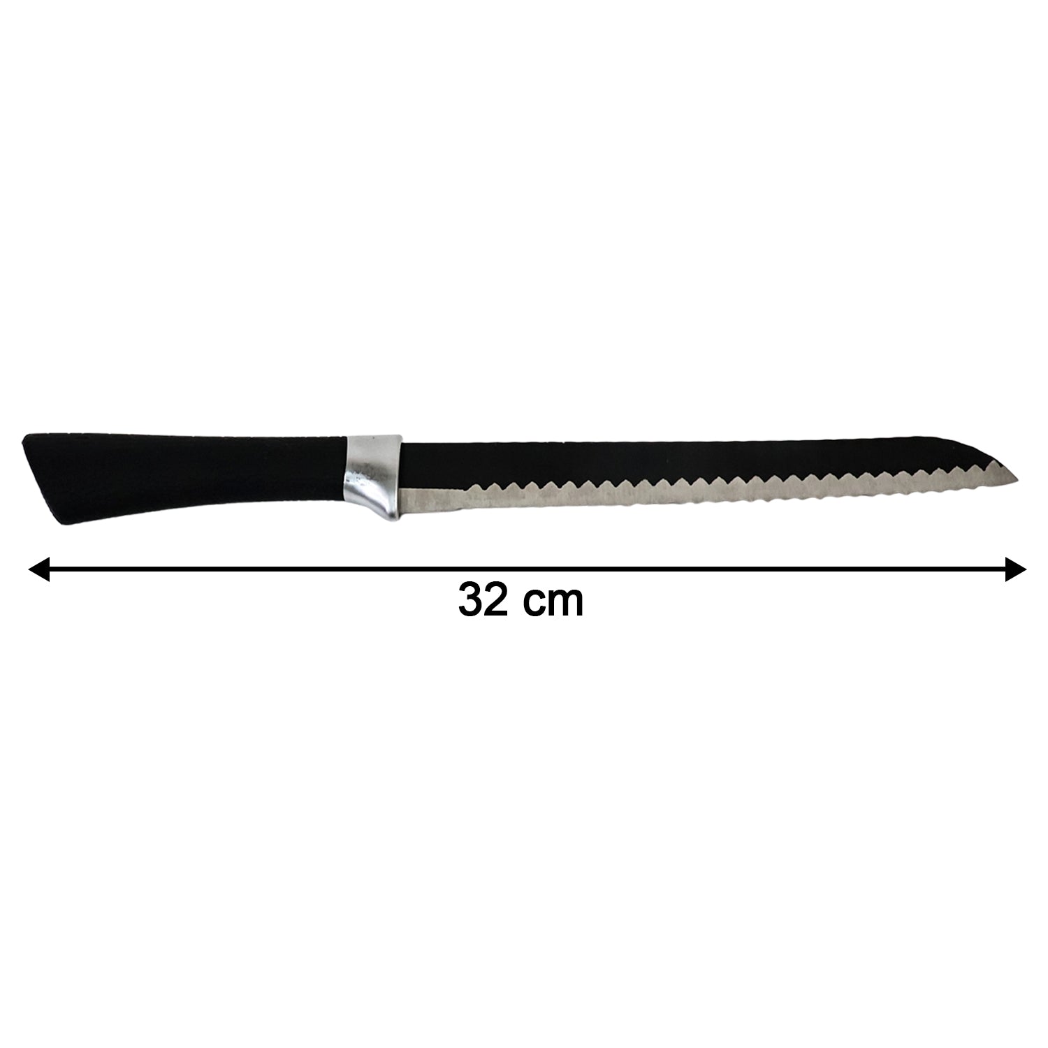 Wukusy premium 32 cm serrated bread knife with ergonomic handle for slicing bread easily in the home kitchen