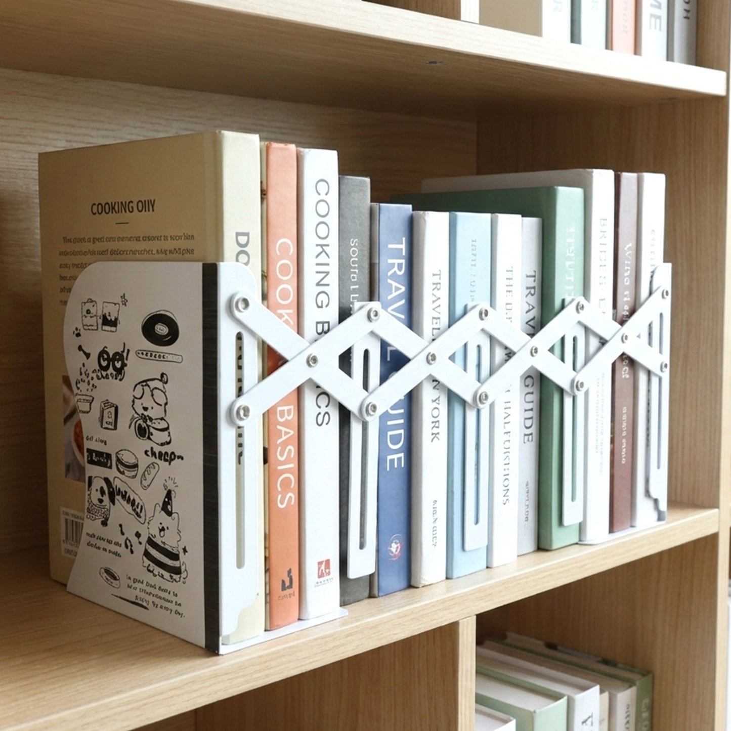 Adjustable telescopic iron desk book stand by Wukusy, showing a sleek, sturdy design with adjustable height for reading and study.