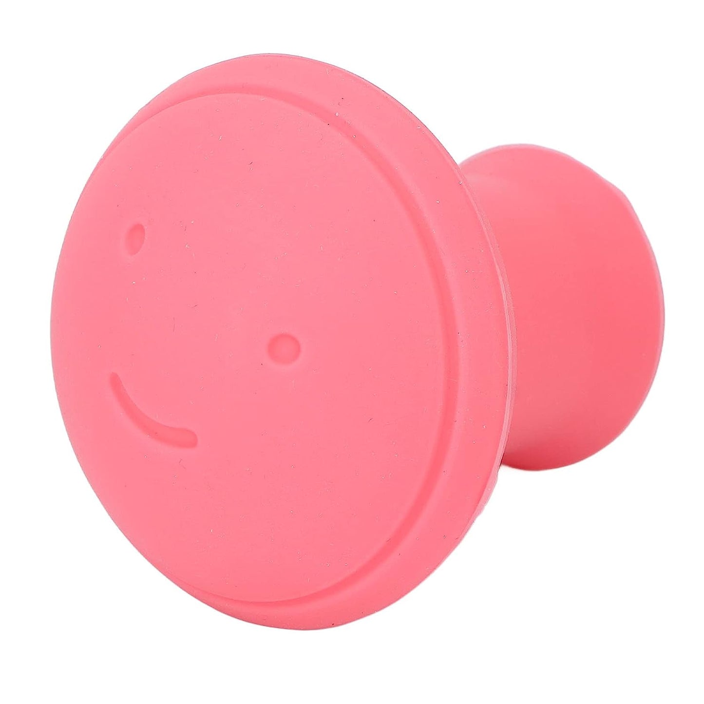 Wukusy 6104 silicone facial jaw exerciser for face slimming, breathing, and stress relief, shown in use with inhaling and exhaling motion