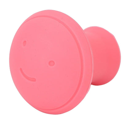 Wukusy 6104 silicone facial jaw exerciser for face slimming, breathing, and stress relief, shown in use with inhaling and exhaling motion