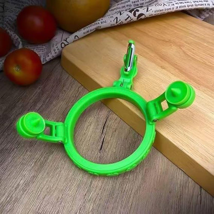 Wukusy adjustable apple peeler cutter with holder ring for easy peeling and slicing of apples in home and kitchen use