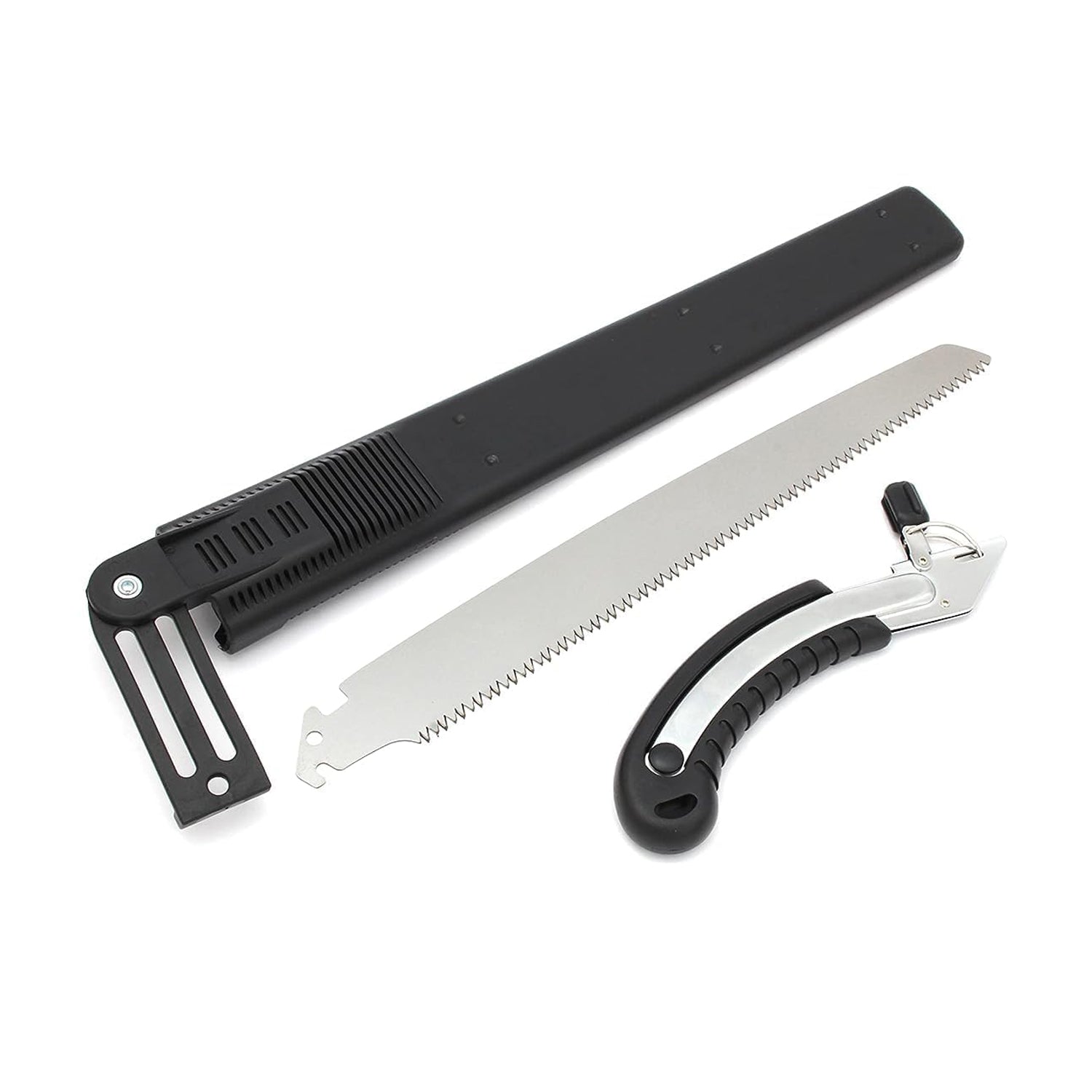 Wukusy garden hand pruning saw with cover, 50 cm long, designed for cutting tree branches and pruning in outdoor gardening tasks