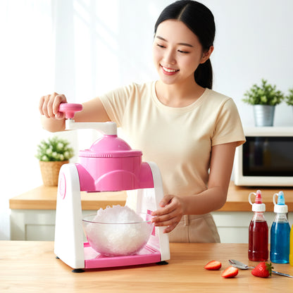 Pink manual Gola maker by Wukusy showing the textured handle and metal shaping plates for creating Gola shoe details.