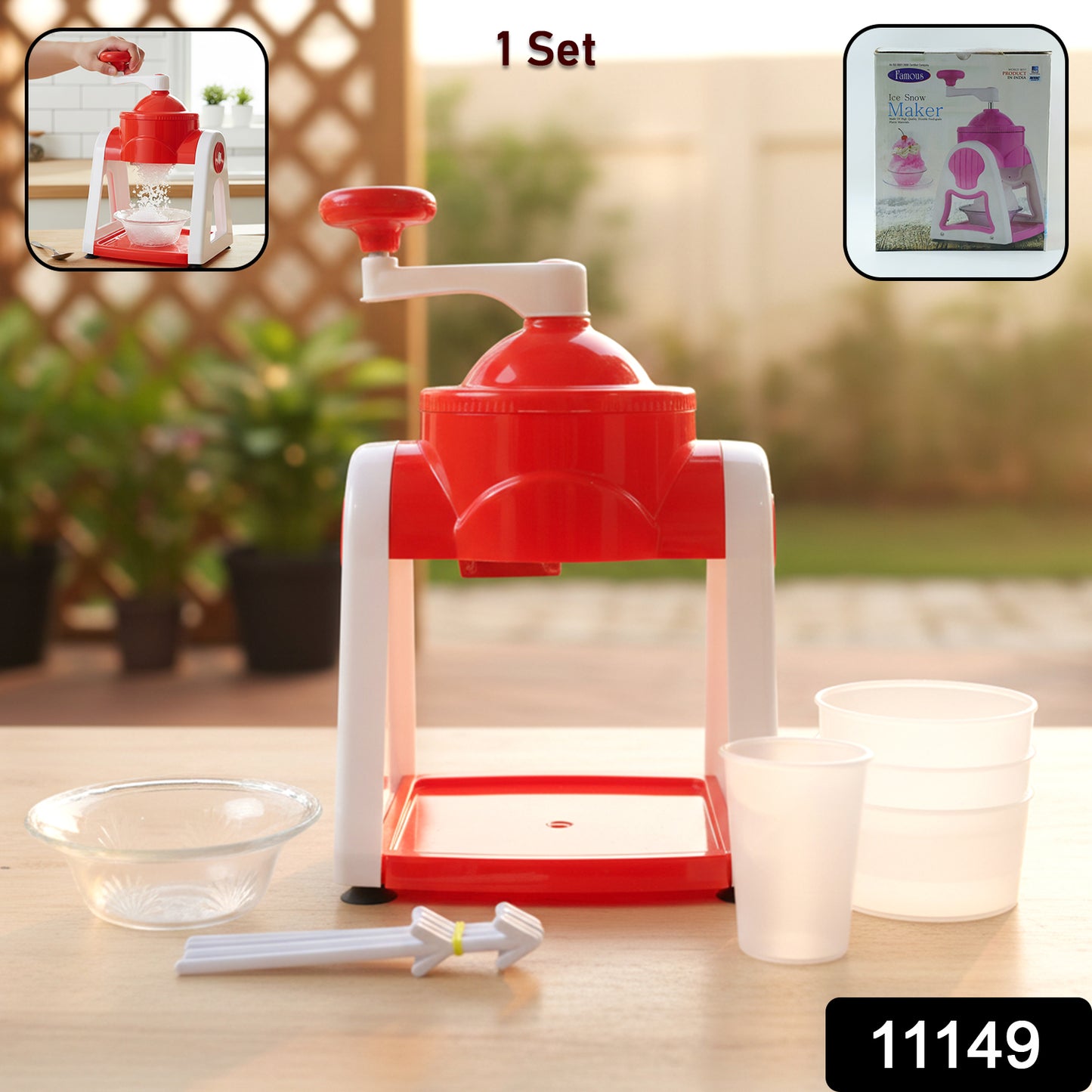Wukusy manual gola maker in red color showing the handle and roller for shaping gola footwear.