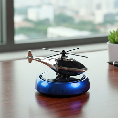 Wukusy solar helicopter car dashboard air freshener with rotating perfume decor, designed to add a pleasant scent and decorative touch.