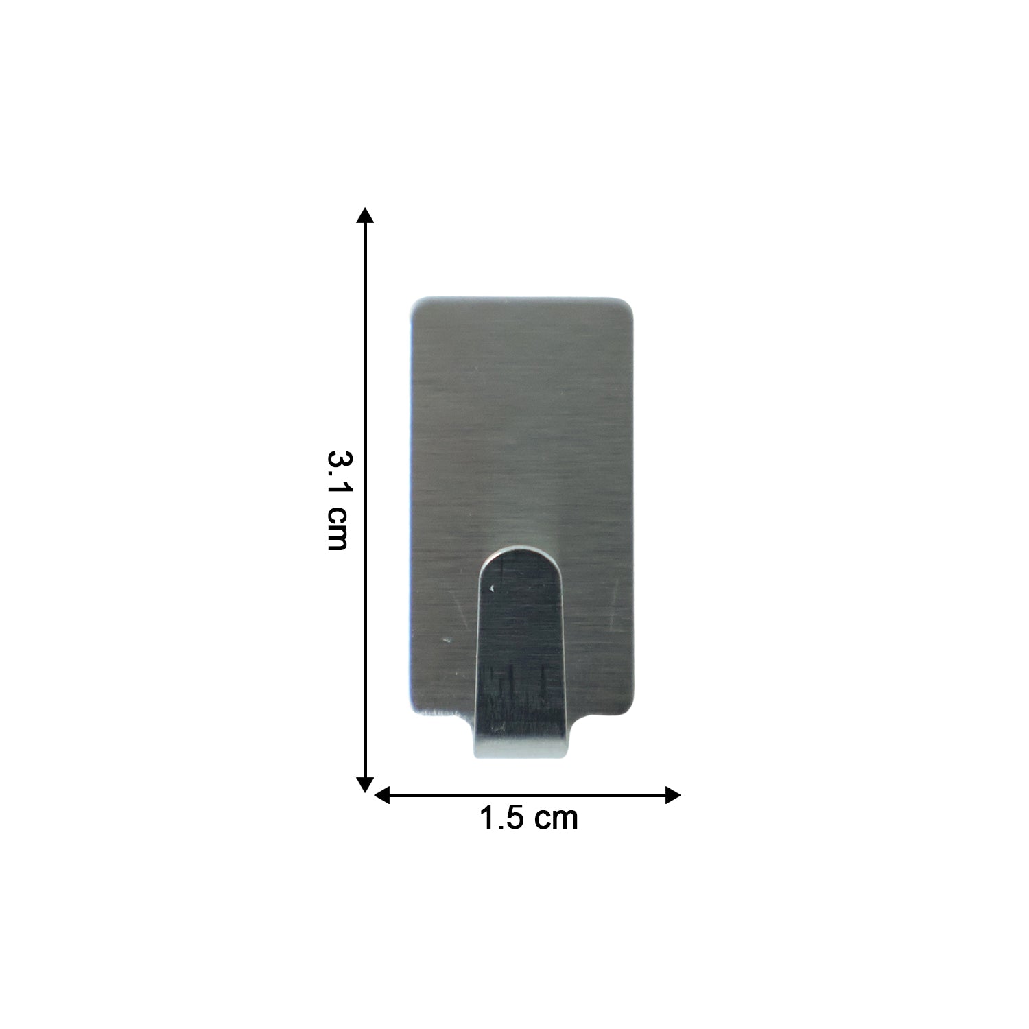 Set of 6 Wukusy self-adhesive wall hooks on a surface, showing their sleek design and easy-to-apply adhesive backing.