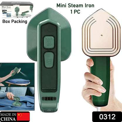 Wukusy 0312 Mini Steam Iron handheld garment steamer for clothes, portable travel size with fast heat-up and powerful steam.