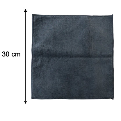 Set of three Wukusy microfiber cleaning towels, 30x30 cm, lint-free, soft, and highly absorbent for effective cleaning.