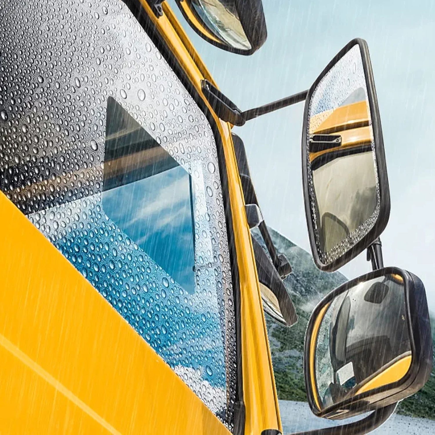 Wukusy 2-piece mirror protection film set, 2018 cm, transparent adhesive film for mirror surface protection, easy to install.
