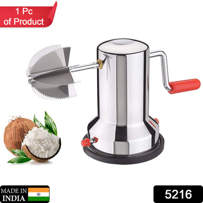 Wukusy manual steel coconut scraper machine for home kitchen use, featuring a sturdy design for efficient coconut meat scraping