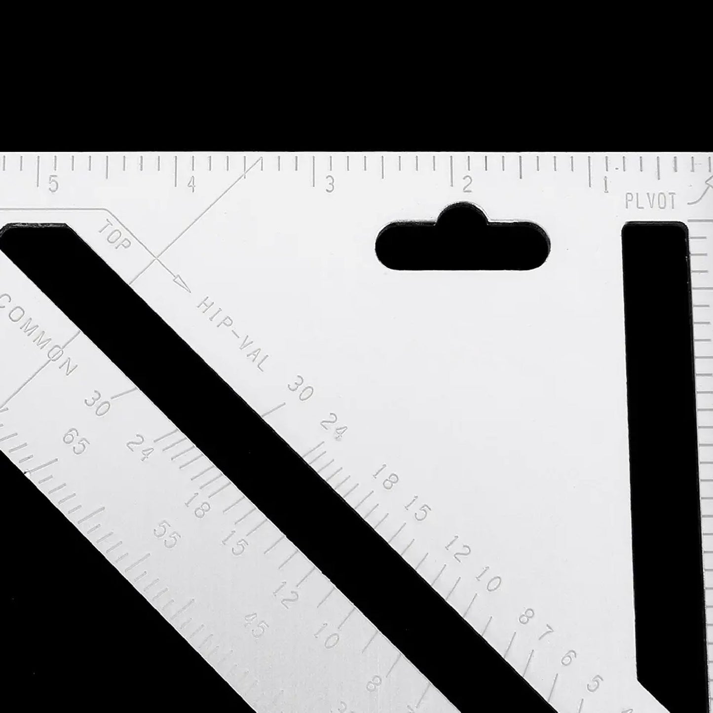 Wukusy 7420 lightweight double-sided scale triangle measurement hand tool with clear markings for precise angle and length measurement