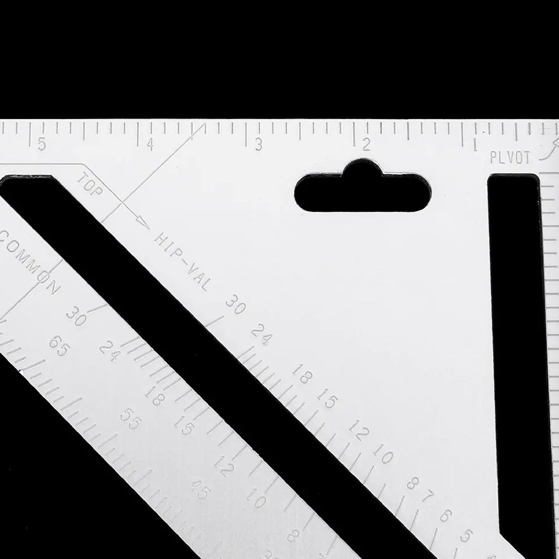 Wukusy 7420 lightweight double-sided scale triangle measurement hand tool with clear markings for precise angle and length measurement