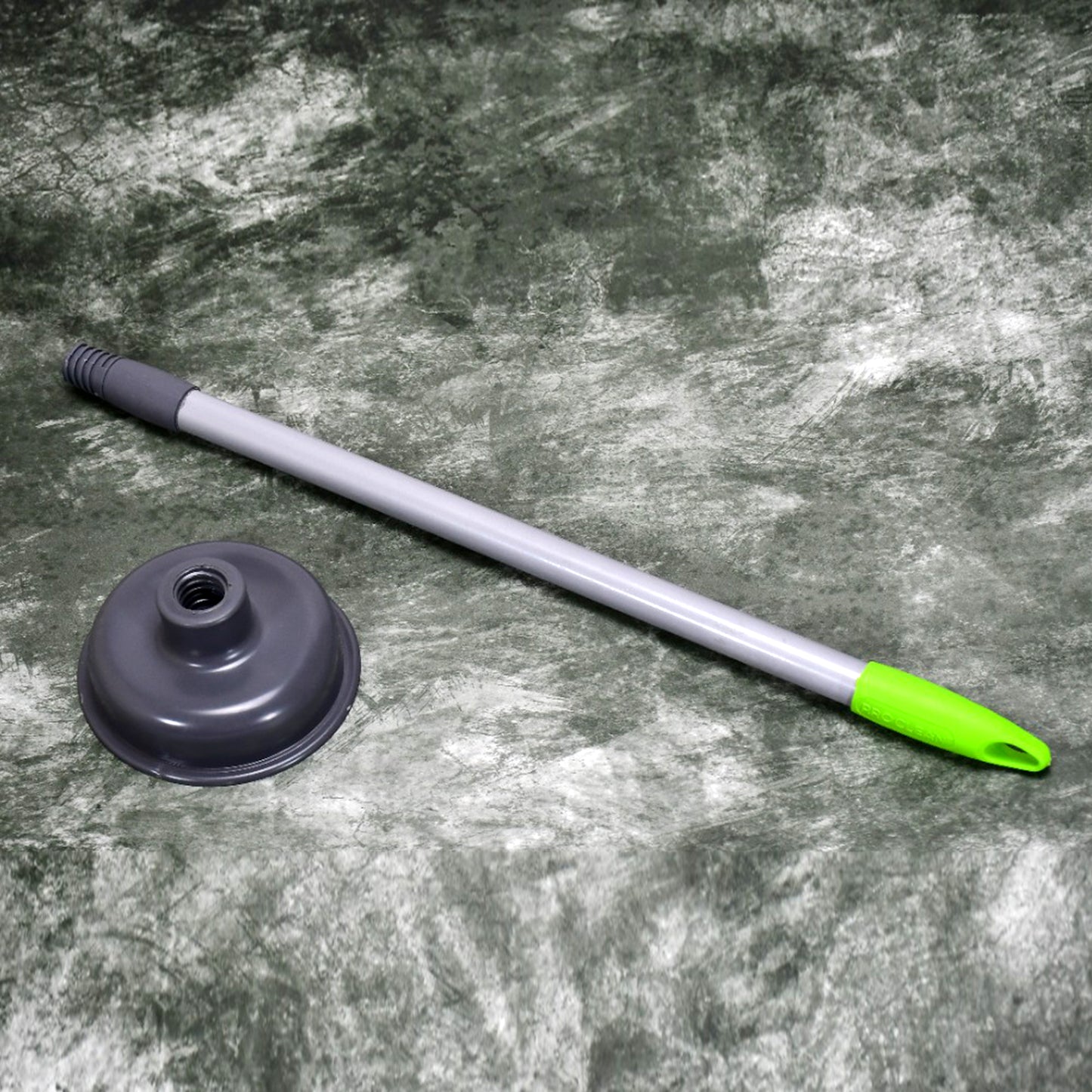 Wukusy 4031 toilet plunger with rubber cup for clearing clogs in toilets and sinks in home, commercial, and industrial settings.