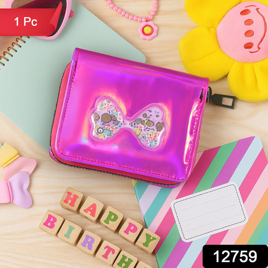 Colorful kids travel wallet by Wukusy featuring multiple compartments and playful design for children.