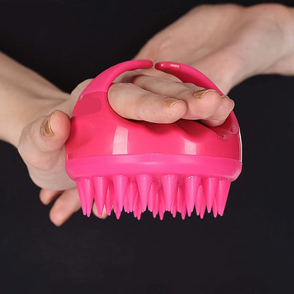 Wukusy scalp massager head massager comb, handheld device with flexible bristles for relaxing scalp massage and hair care.
