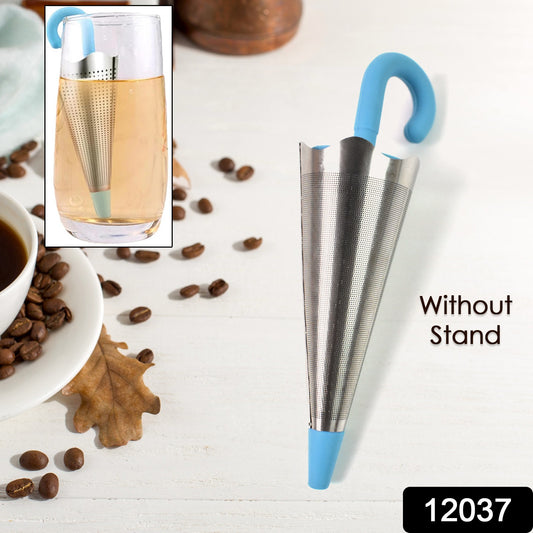 Colorful reusable Wukusy umbrella-shaped tea strainer without tray, suitable for home and kitchen use, in mixed colors.