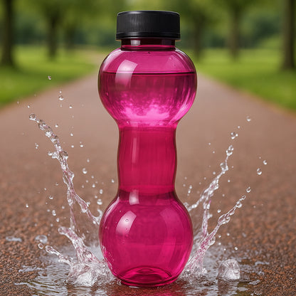 Wukusy plastic water dumbbells bottle for home and kitchen, featuring a clear plastic container with a handle for easy carrying.