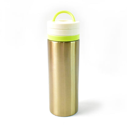Stainless steel double wall water bottle by Wukusy, 300ml capacity, sleek design for home and kitchen use.
