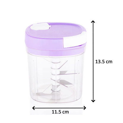 Wukusy 2670 2-in-1 hand chopper and slicer for fruits, vegetables, cheese, and kitchen use, featuring a compact design and stainless steel blades.