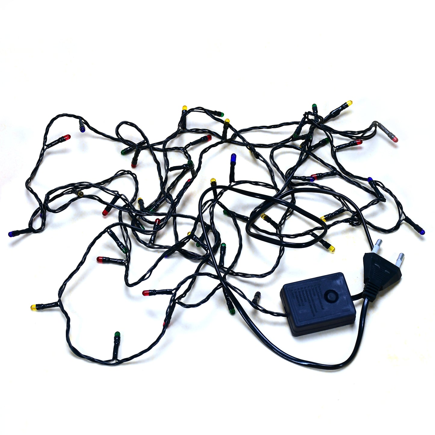 Wukusy 4-meter multicolor LED string light for festival home decor, featuring vibrant, multicolored bulbs on a flexible string.