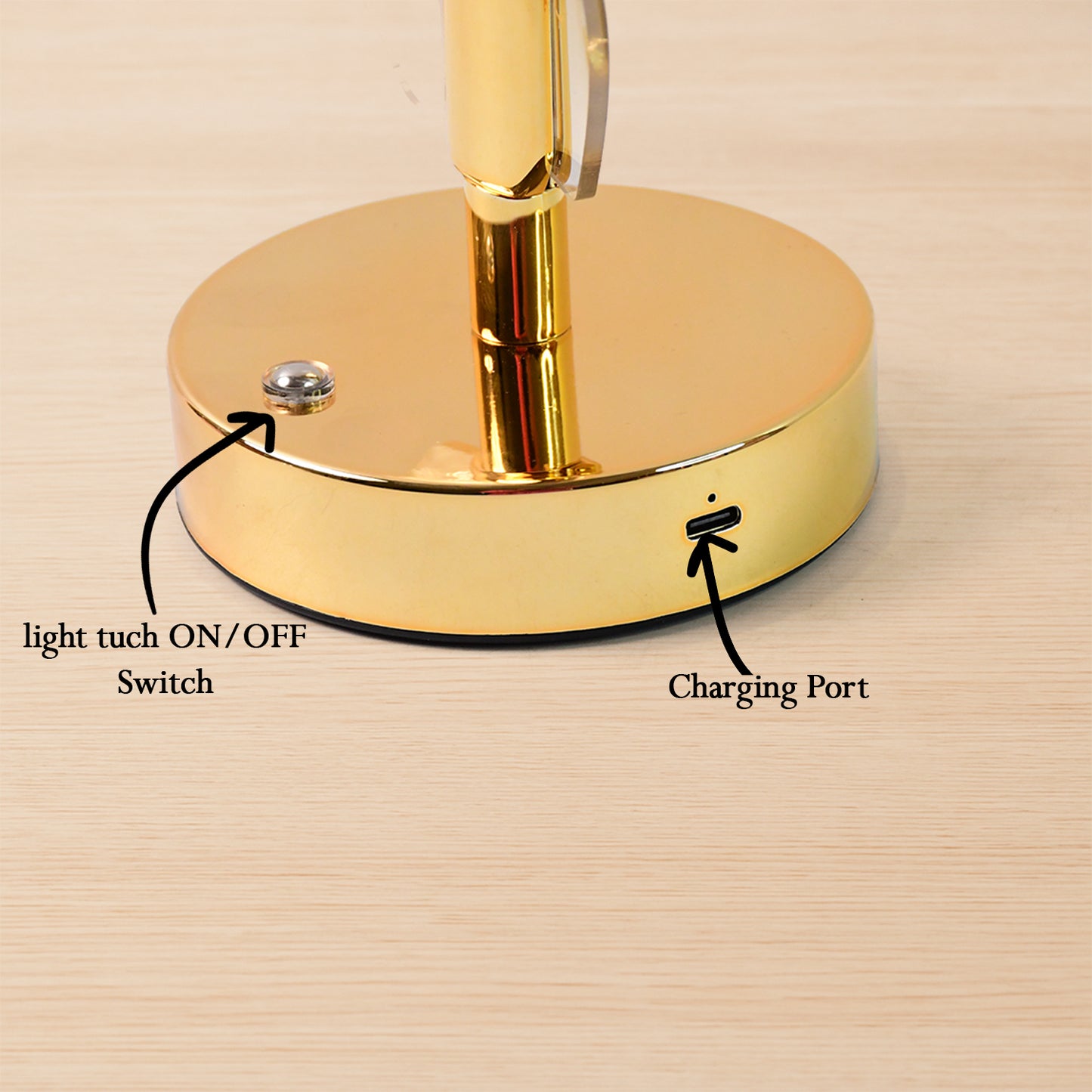 Luxury golden leaf crystal table lamp by Wukusy, featuring intricate leaf design and elegant crystal base for stylish home decor.