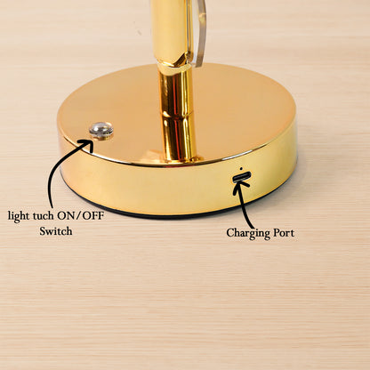 Luxury golden leaf crystal table lamp by Wukusy, featuring intricate leaf design and elegant crystal base for stylish home decor.