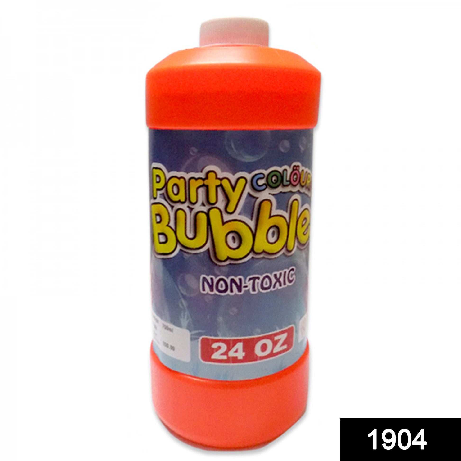 Wukusy 1904 Bubble Gun Liquid Refill for Kids, 750ml bottle of bubble solution with colorful bubbles in the image