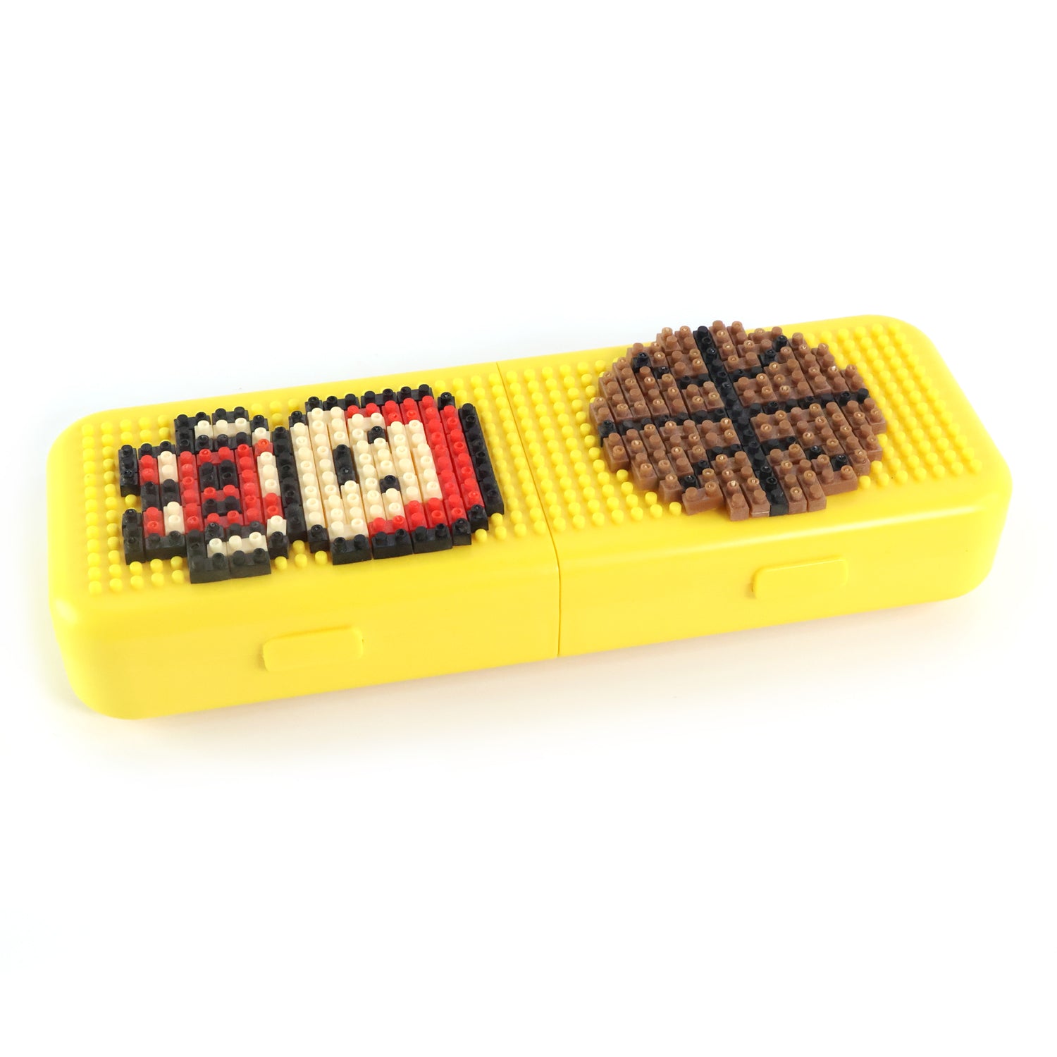 Wukusy DIY pixel art pen stand with building block set, office desk organizer featuring colorful blocks and creative design.