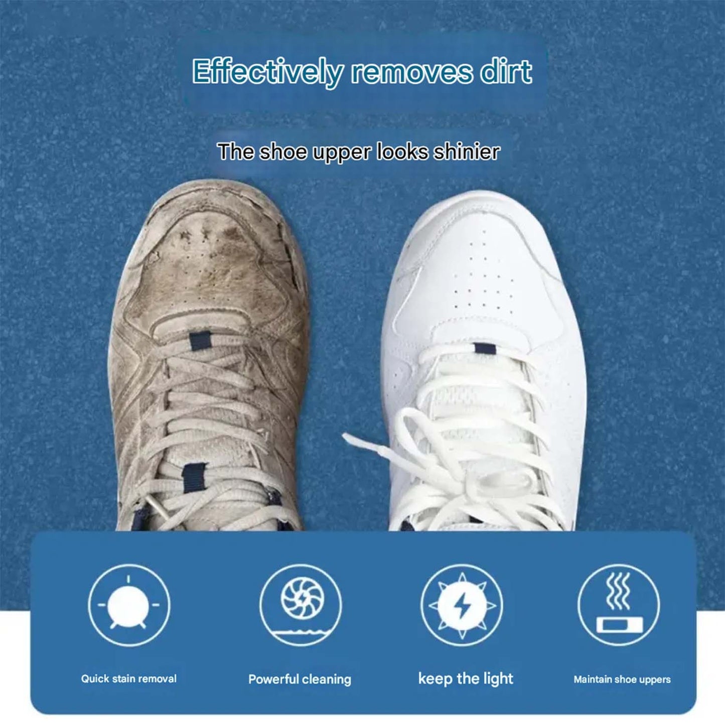 Wukusy premium shoe cleaning wipes in a pack of 30, showing soft fabric wipes ready for shoe maintenance and cleaning.